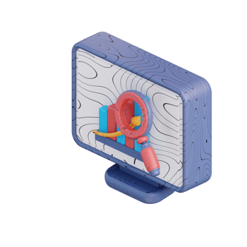 3d illustration of graph analysis on computer png