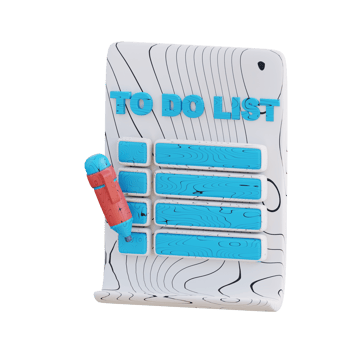 3d illustration of to do list png