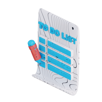 3d illustration of to do list png
