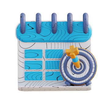3d illustration target calendar png