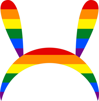 LGBTQ rainbow headband icon png