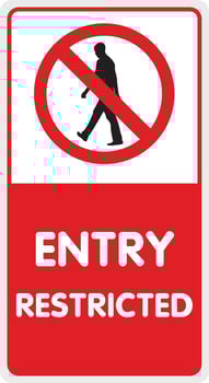 Entry Restricted sign vector