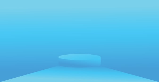 Abstract blue Background with podium for the product vector