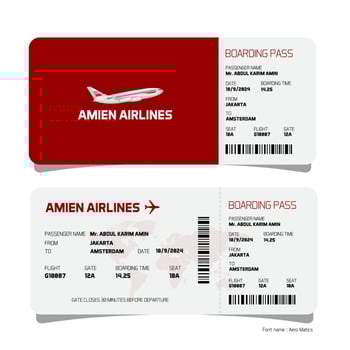 Airlines ticket design template vector