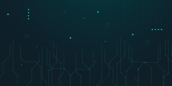 Modern green background with line circuitboard element vector