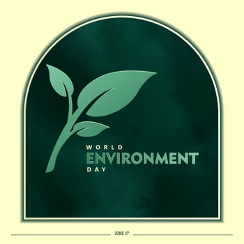 World Environment day. Happy Environment day, 05 June. simple vector banner with green color background