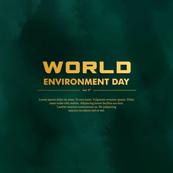 World Environment day. Happy Environment day, 05 June. simple vector banner with green color background