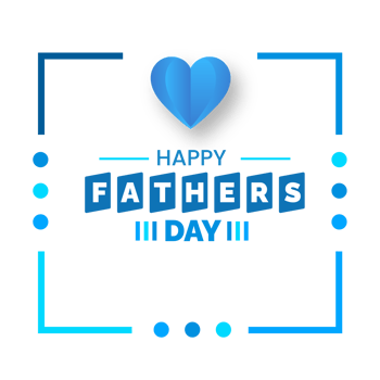 happy Father's Day social media post typography, greetings, banner, background and poster transparent png design template celebrate in june. Father's Day background or banner, necktie, glasses, hat.