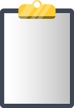 Empty clipboard. blank paper on clipboard png