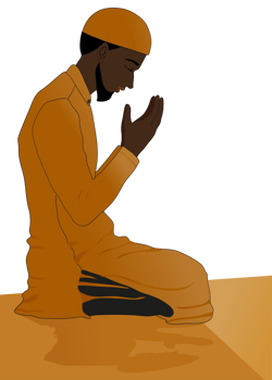 Muslim man is facing to sunset and praying Namaz,Salah, Illustration character element for Serene holy, Islamic Religion,Eid al Adha,Eid Mubarak,Eid al fitr, Eid al Adha,Ramadan Kareem png
