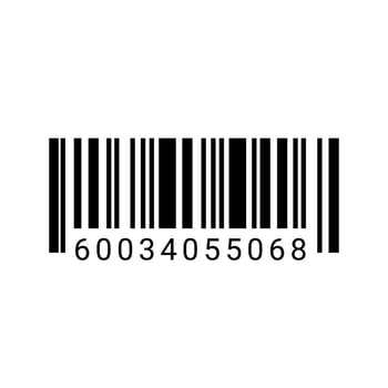 Bar code icon isolated on white background vector