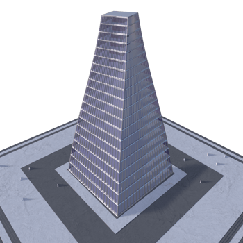 3D illustration of Building in concept png