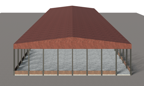 3D illustration of building project in transparent png