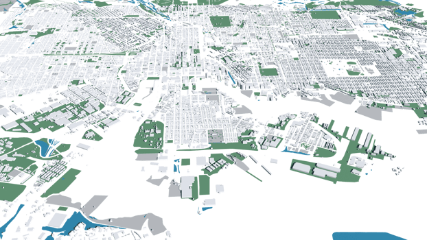 3D illustration of Baltimore mass building in transparent png