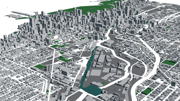 3D illustration of Chicago mass building in transparent png