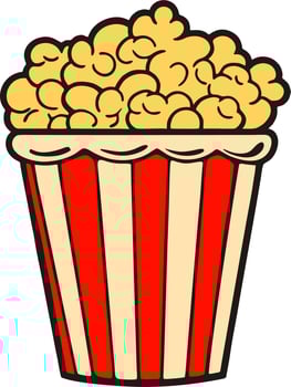 Cartoon popcorn clipart, Pop corn design vector