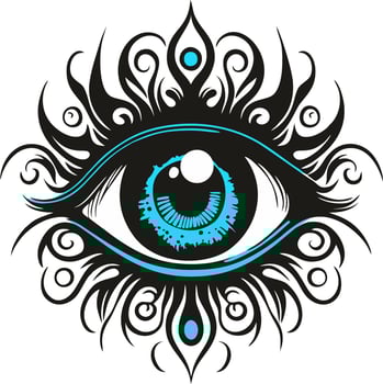 Turkish Evil eye, Energy protection design vector