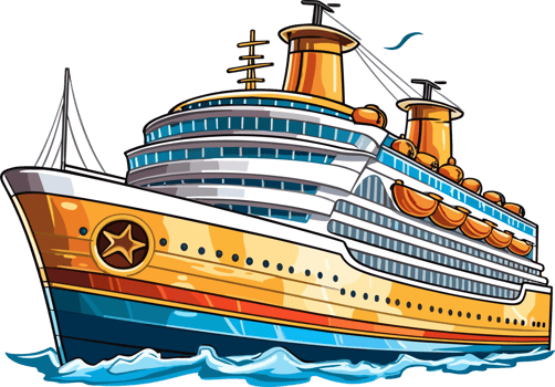 Cruise ship transparent background png