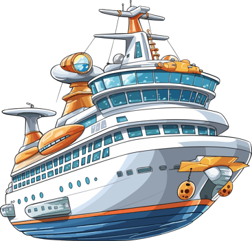 Cruise ship transparent background png