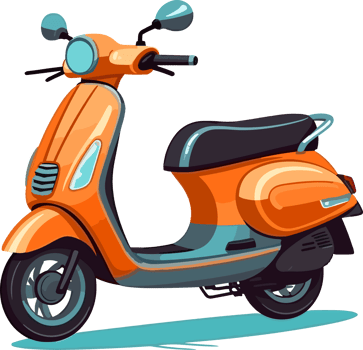Electric scooter transparent background png