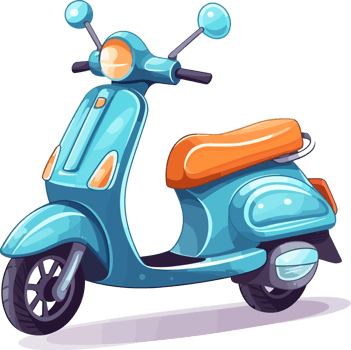 Electric scooter transparent background png