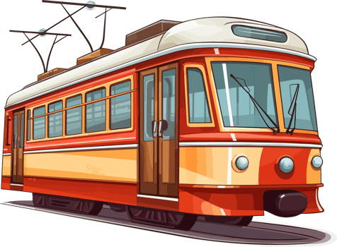 Tram transparent background png
