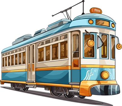 Tram transparent background png