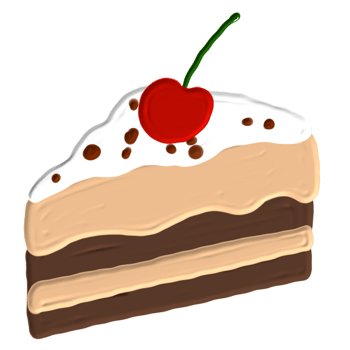hand drawn cute cake png