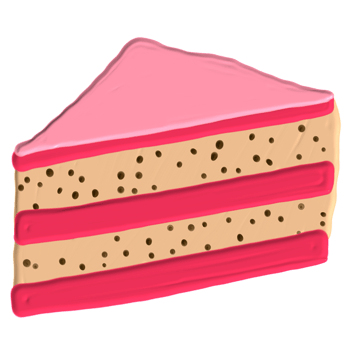 hand drawn cute cake png