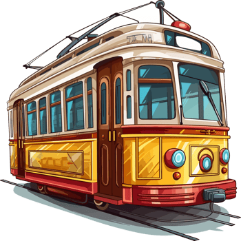 Tram transparent background png