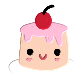hand drawn cute cake png