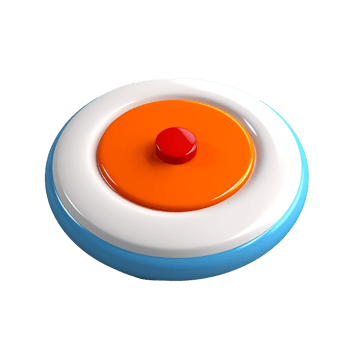 red push button isolated on background with png