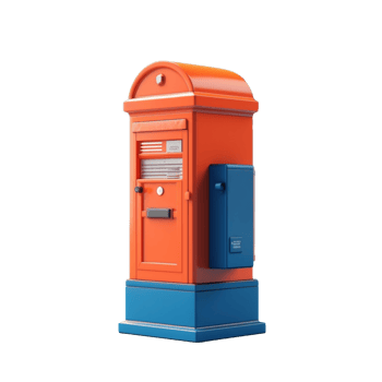 post box isolated on background with png