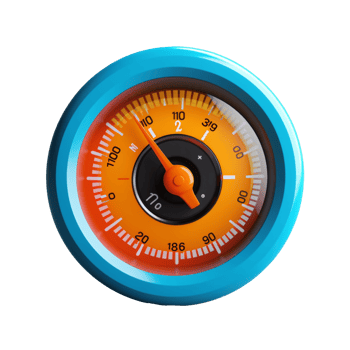 speedometer isolated on background with png