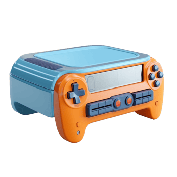 Game controller or game console isolated on background with png