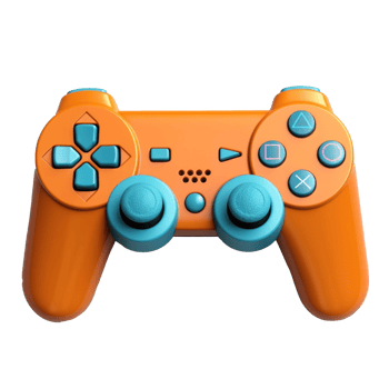 Game controller or game console isolated on background with png