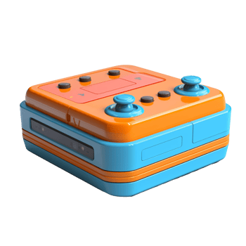 Game controller or game console isolated on background with png