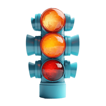 traffic light isolated on background with png