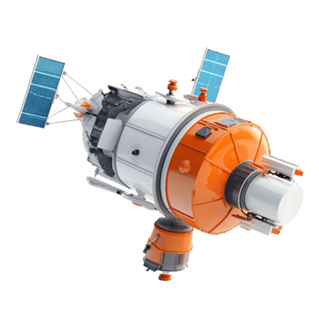 satellite isolated on background with png