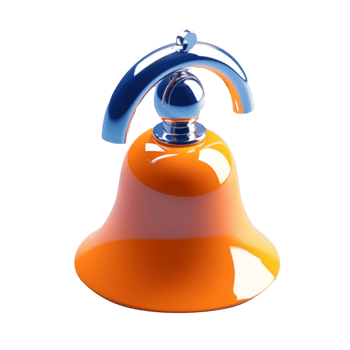 bell isolated on background with png