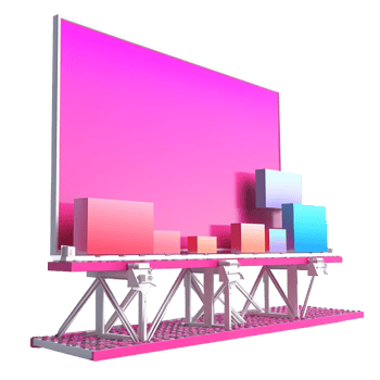 billboard isolated on background with png