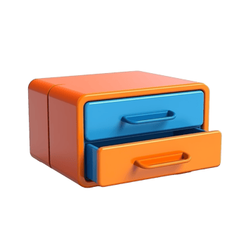 storage drawers isolated on background with png
