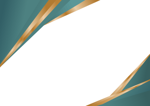 Modern and elegant Green gold geometric corner border for certificate design png