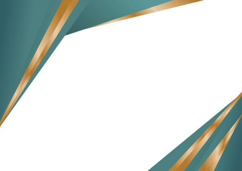 Modern and elegant Green gold geometric corner border for certificate design png