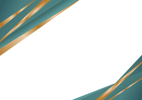 Modern and elegant Green gold geometric corner border for certificate design png