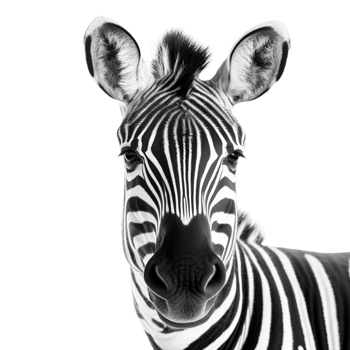 Zebra isolated on transparent background, created with png