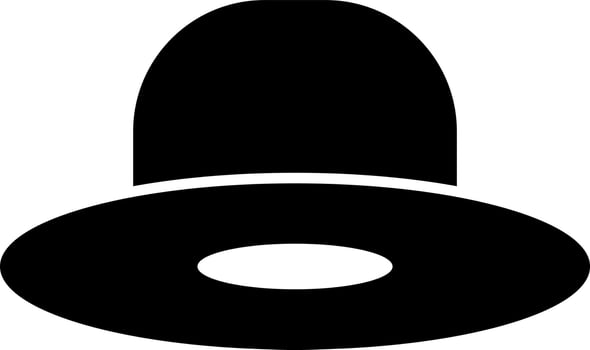 Sun Hat sign or symbol. vector