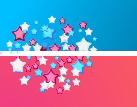 Abstract background with colorful stars. vector