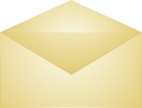 Flat style open envelope icon. vector