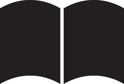Black book on white background. vector